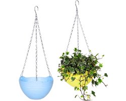 Bloempot - Plantenbak - Balkon Decoratie - Met Wateropvang - 145 x 145 x 145 cm - Geel Blauw