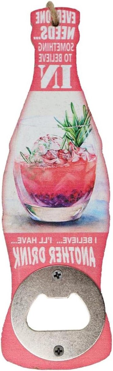 Flesopener - Bier opener - Flessen openen - Unieke opener - Niet gespecificeerd - Roze/Wit