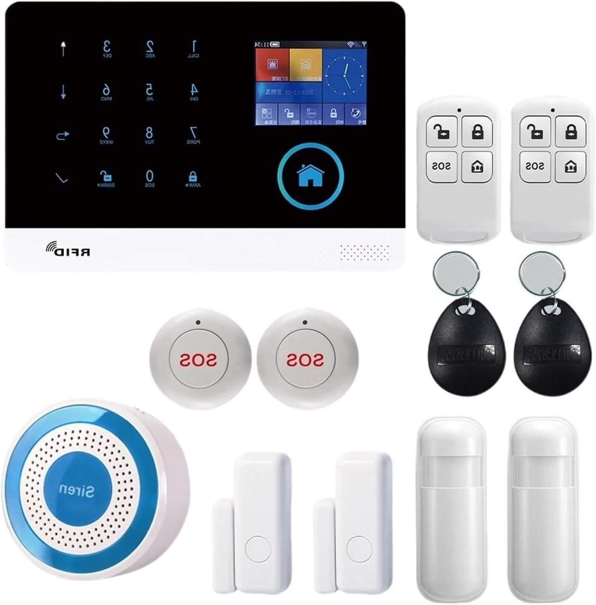 Alarmsysteem APP - Huisbeveiliging WIFI - Veilige Woning - Camera RFID Kaart - 1.0 Gram - PG103-2G-C