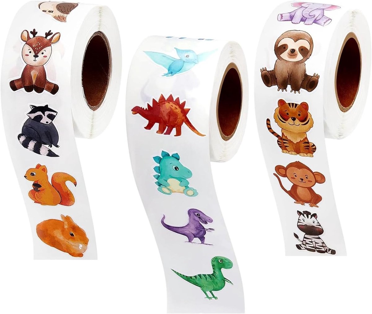 1500 Dieren Stickers voor Kinderen, Beloningsstickers, Scrapbooking en Fotoalbums, Inclusief Wilde Dieren en Dinosaurussen
