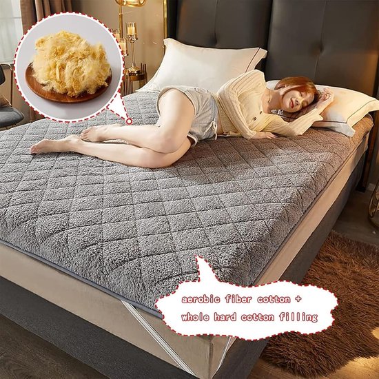 Vouwmatras Futon - Japanse Matras Tatami - Comfortabel Slapen - Ademend Katoen - 150 x 200 cm - A — afbeelding 2