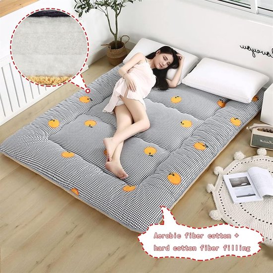 Opvouwbare Tatami Mat - Japanse Vloermatras Futon - Comfortabel Slapen - Verstevigde 5-laags Structuur - 100x200cm - Auto — afbeelding 2
