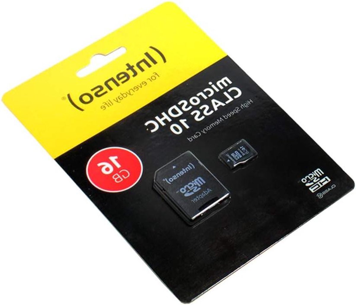 Geheugenkaart - Micro SDHC kaart - Opslag Uitbreiden - Klasse 10 Snelheid - 16GB - Geel