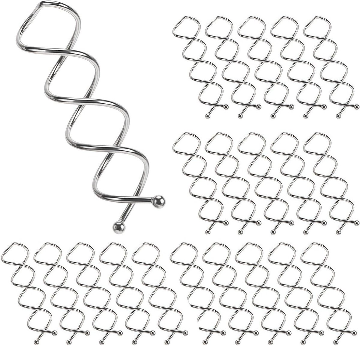 Spiral Haarspelden - Franse Spelden - Haar Stijlen - Uniek Schroefontwerp - 20 stuks - Zilver