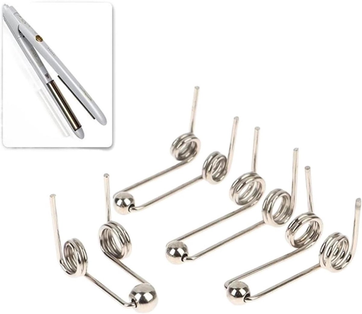 Krultang Vervanging - Haarstyling Veertjes - Haar Krullen - Dubbele Terugkeer - 28mm - Zilver