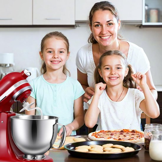 Deeghaak Mixer - Bakaccessoire Keukenmachine Opzetstuk - Deeg Kneden - Vaatwasmachinebestendig - 45-5QT - Wit — afbeelding 2