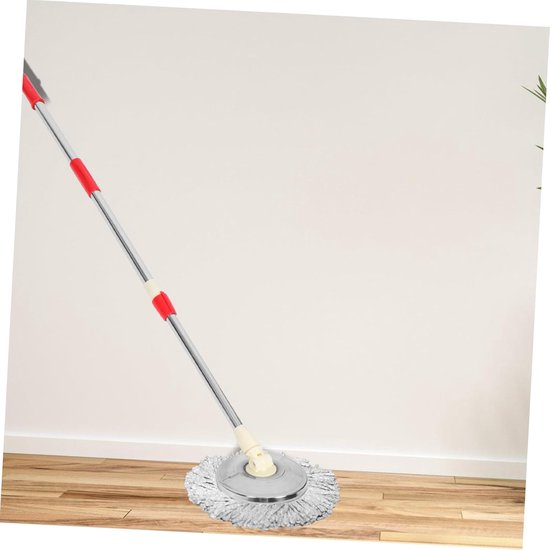 Vervangende Dweilstok - Dweilhandvat Telescoopsteel - Huishoudelijk Schoonmaken - Verstelbare Lengte - 121 cm - Blauw — afbeelding 2