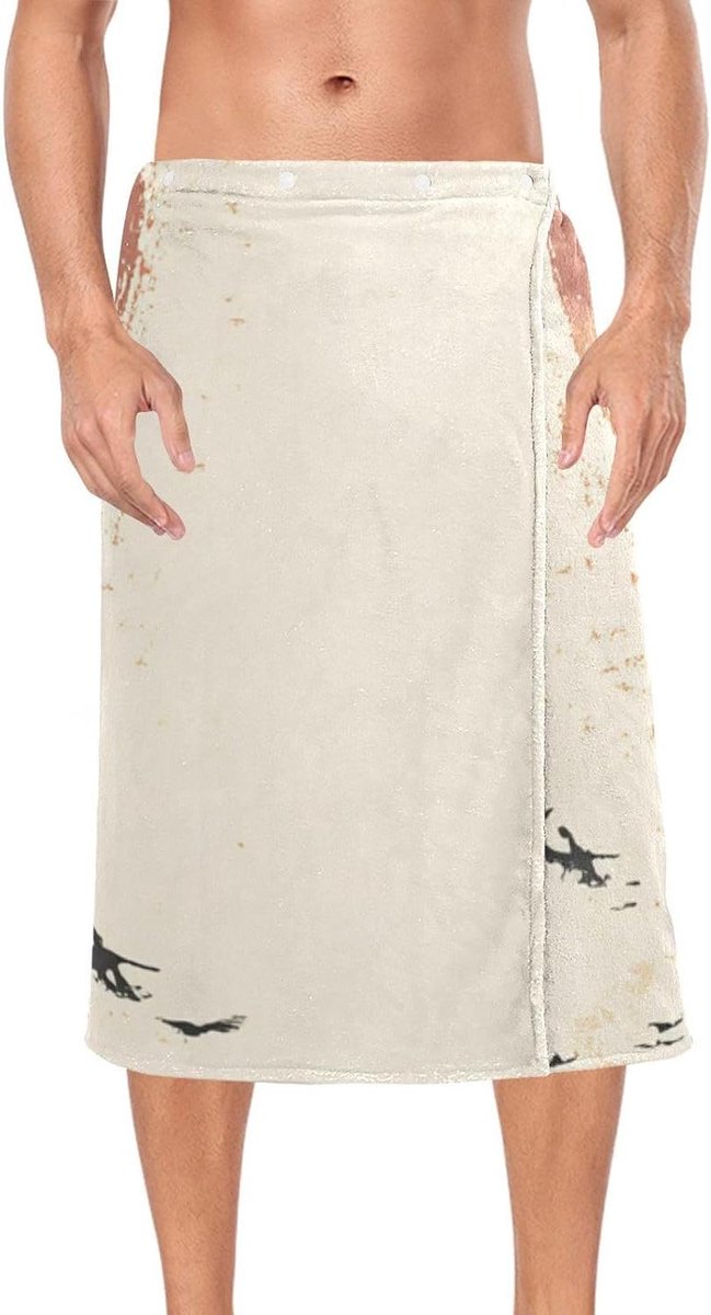 Sauna Handdoek Heren - Badjas Wrap - Ontspannen na het douchen - Zachte Koraalfluweel - 15