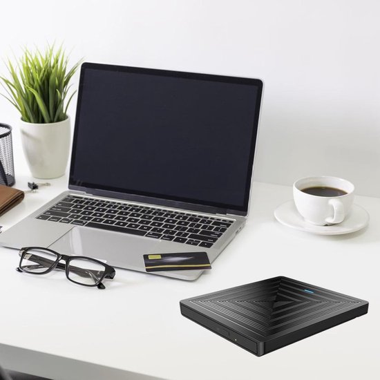 Externe DVD Brander - USB DVD Drive - Data Archiveren - Schokbestendig Ontwerp - 15.4 cm - Zwart — afbeelding 3