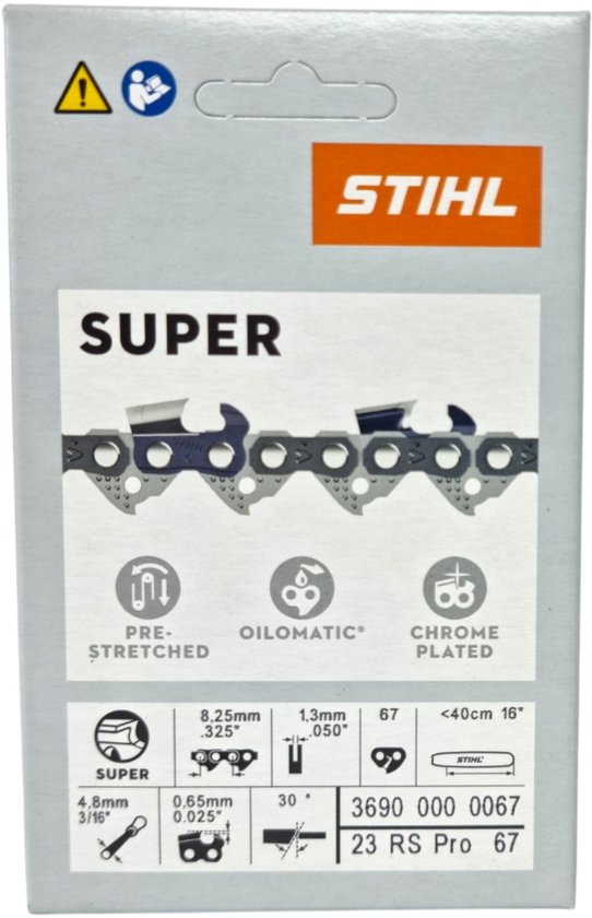 Stihl .325" Rapid Super Pro (RS Pro) zaagketting 40 cm .325" 1,3 mm 67 TG ( 36900000067 ) van Stihl — afbeelding 2