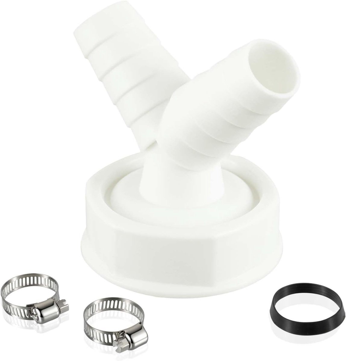 Afvoeraansluiting voor Vaatwassers en Wasmachines, Dubbele Y-verbinding, 1 1/2 inch, Geschikt voor Efficiënte Afvoer en Installatie