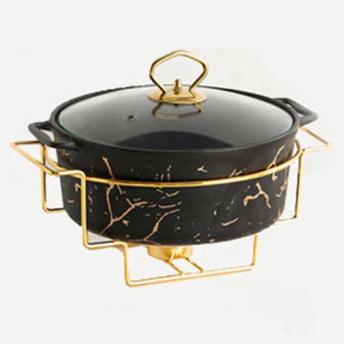 Chafing Dish Buffet Set - Warmhoudbak Buffet - Eten Warm Houden - Imitatie Marmer Afwerking