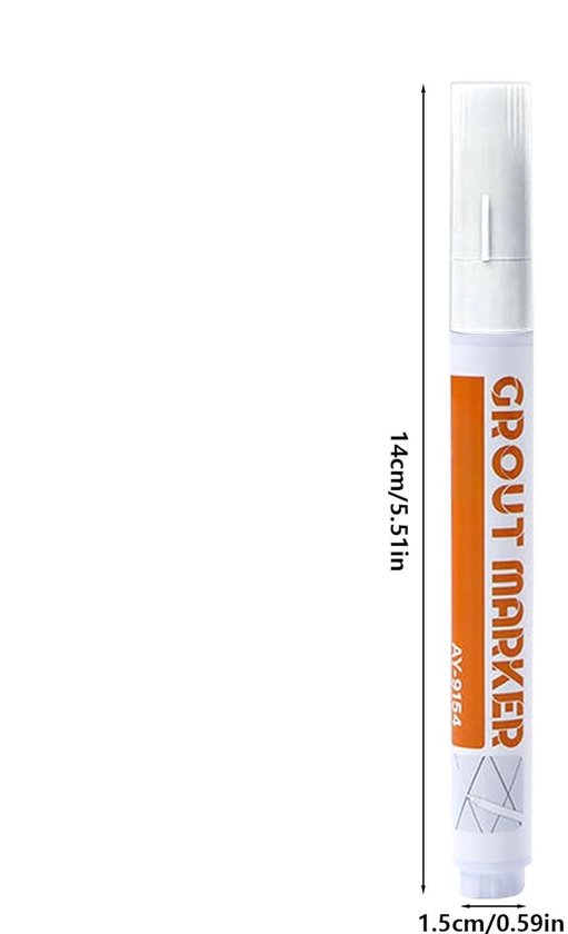 Voegstift - Tegelstift Reparatiepen - Tegels Opfrissen - Schuine Applicator - 1 Stuk - Wit — afbeelding 3