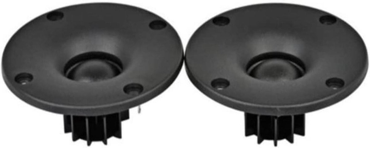 Zijden Dome Tweeter - Hifi Speaker - Muziek Luisteren - Aluminium Warmteafvoer - 6 Ohm 30W - Zwart