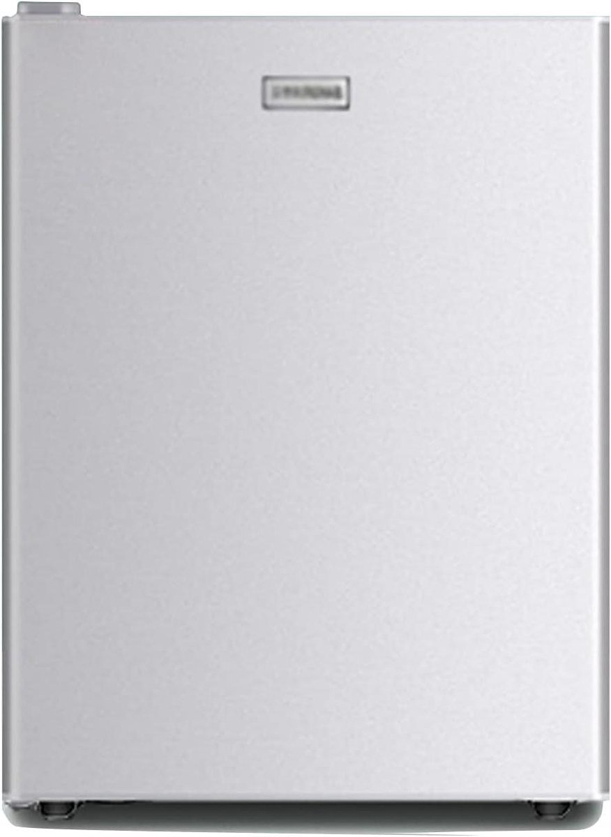 Mini Koelkast Compacte Koelkast Vriesvak Koude Dranken Bewaren Fluisterstille Werking 38x38x74 cm Geborsteld Zilver