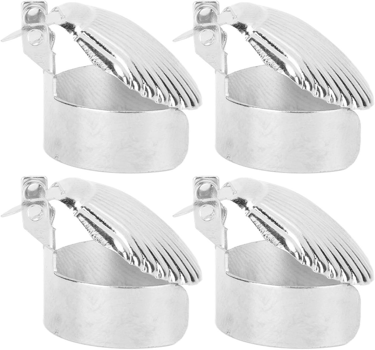 Dailygoody - Automatische Kaarsendover - Veilig Doven van Kaarsen - 4-delige Set - Kaarsenlont-doverstopper - Geschikt voor Thuisgebruik - Silver