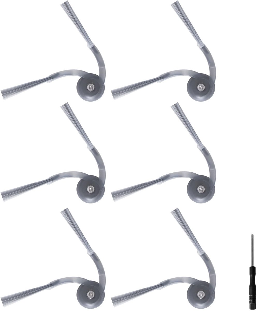 Dailygoody - Zijborstels - Accessoires voor Robotstofzuiger - Geschikt voor Roborock Q Revo Curv/Edge - Hoogwaardige Plastic Materialen - Efficië