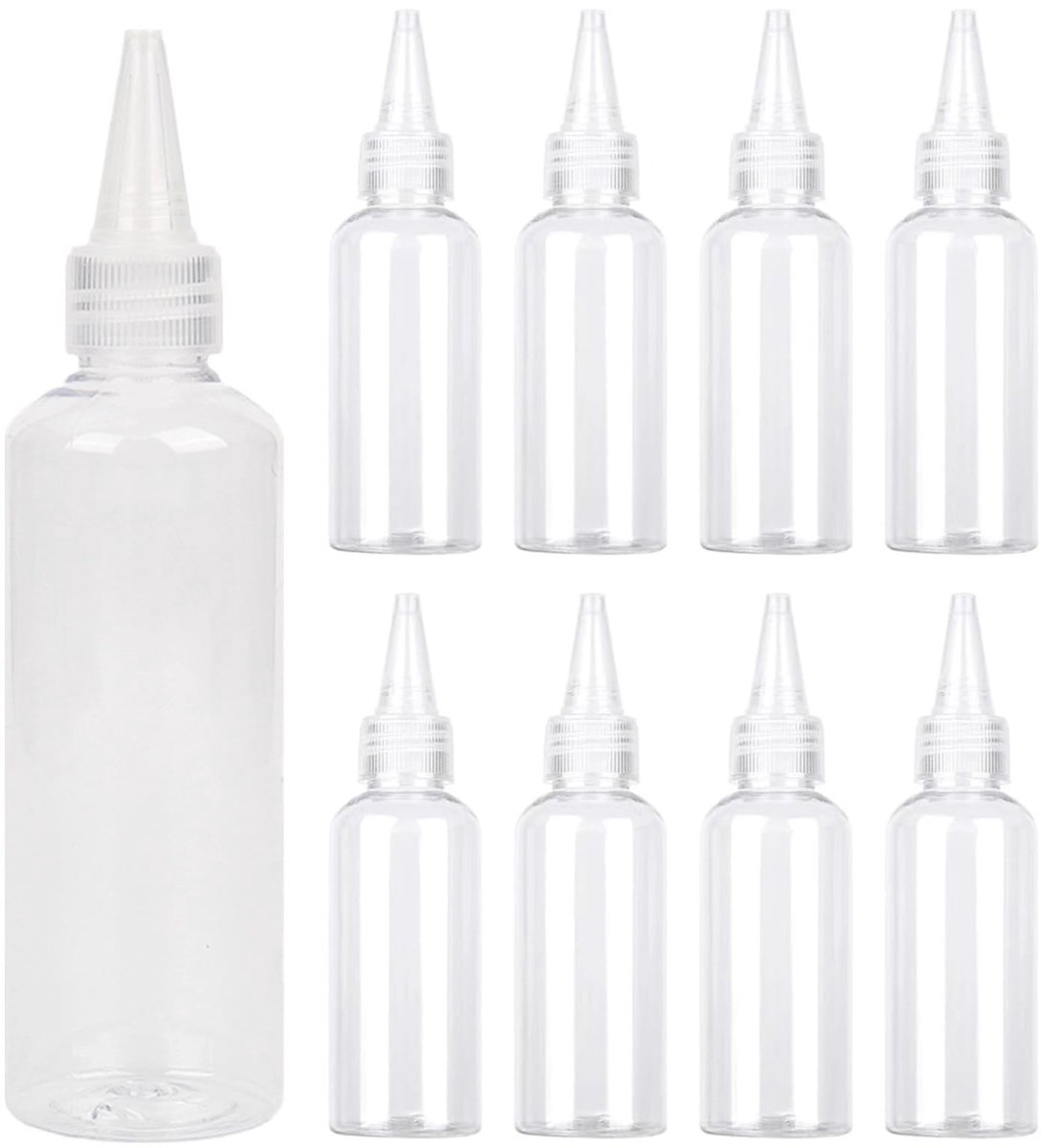 Dailygoody - Squeeze Bottles - 8 Stuks - Perfect voor Sauzen - 100ml - Lege Flesjes met Spuitmond - Geschikt voor Koken - Transparant