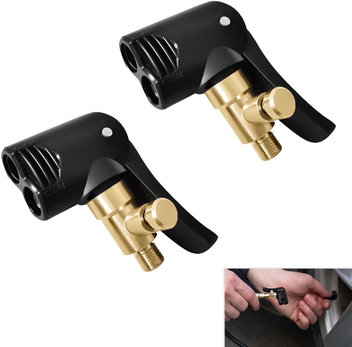 Dailygoody - OmGoods - Dailygoody - Tyre Valve Adapters - Schrader en Presta - Handig voor snel oppompen - 2 Stuks - Ideaal voor auto en fiets - Geschikt voor diverse voertu..