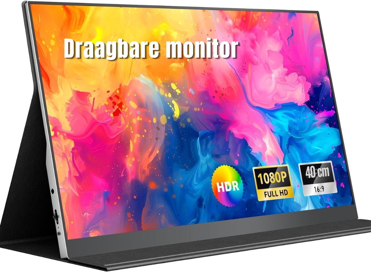 AHD® Portable Monitor - Draagbare Monitor - Portable Monitoren - Portable Monitor Laptop - Zwart - 41cm x 27cm x 6cm
