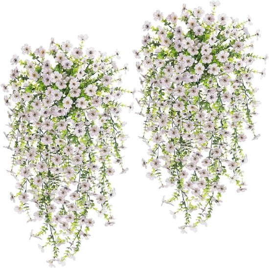 Kunstorchideeën - Nep bloemen - Woondecoratie - Levensecht ontwerp - 75 cm - Wit