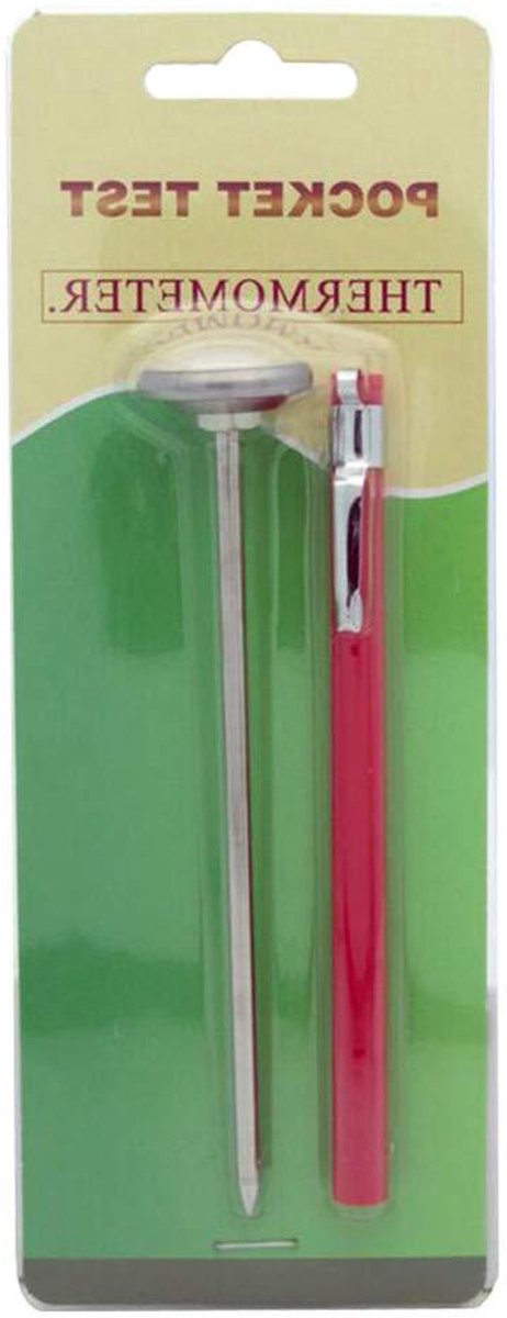 Bodemthermometer - Compostmeter Grondmeter - Compost Temperatuur Meten - Hoge Precisie Snel Aflezen - 12.7 cm - Zilver