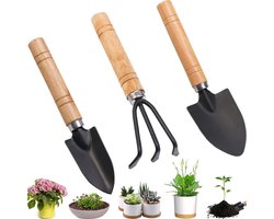 Kleine Tuingereedschappen voor Kinderen - 3-delige Set met Mini Schep, Handhark en Tuinaccessoires voor Planten en Grondbewerking