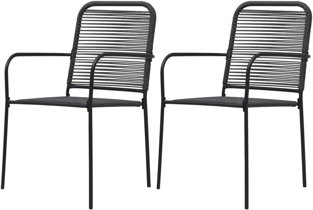 Tuinstoelen Set - Balkonstoelen Buitenstoelen - Buiten Ontspannen - Stabiel UV- en Weerbestendig - 56 x 53.5 x 85.5 cm