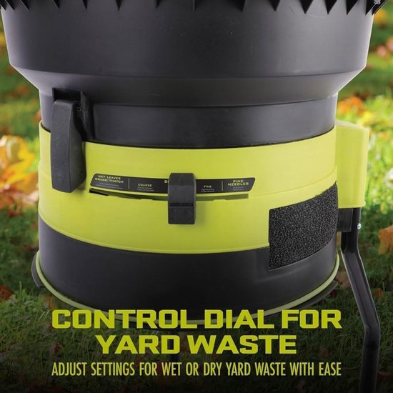 Elektrische Hakselaar - Compost Mulcher Versnipperaar - Tuinafval Verwerken - 17:1 Verkleiningsverhouding - 54 cm Trechter - Zwart — afbeelding 4