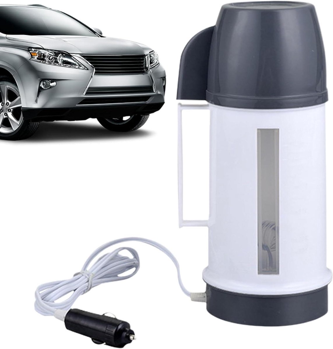 Elektrische Waterkoker - Warmwaterketel Draagbaar - Reizen Warme Dranken - Dubbele Spanning Compatibel - 25.2 x 11.5 x 11.6 cm