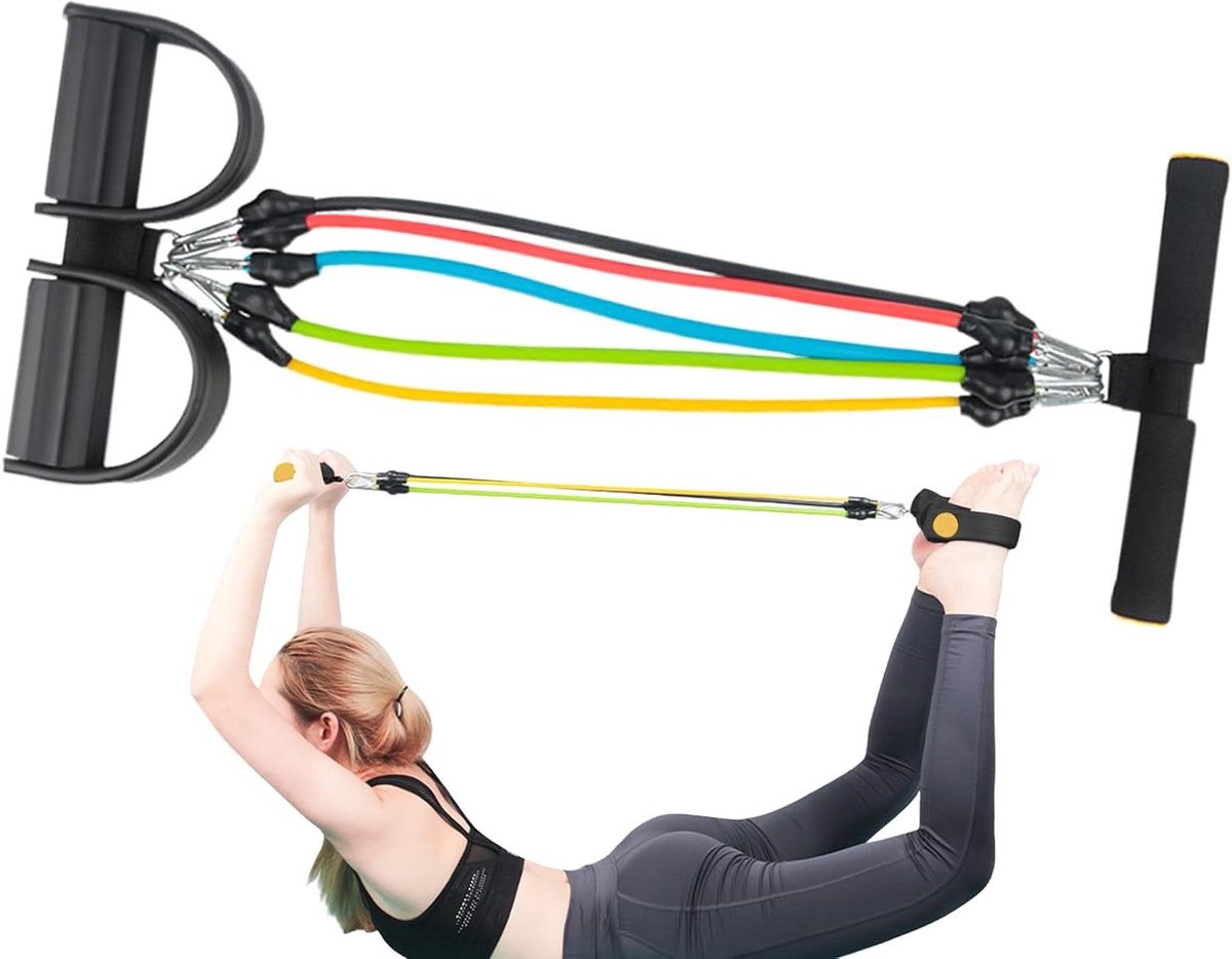 Pedaal Trekker - Weerstandsband Toestel - Thuis Trainen - Verstelbare Weerstand - 62 cm - Zwart