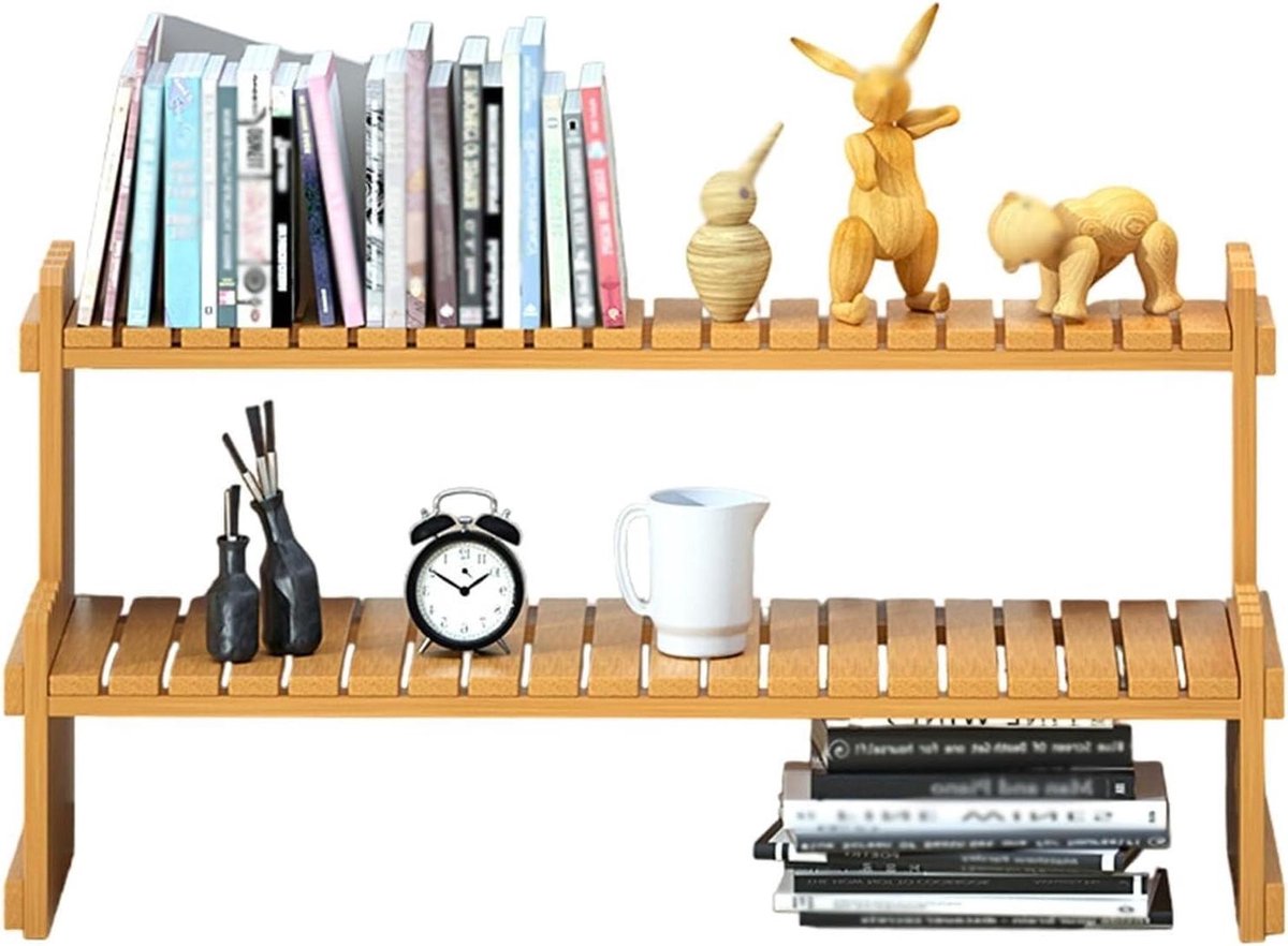 Bureauplank Organizer - Opbergrek Bureau - Bureau Opruimen - Creatief Ontwerp - 27cm - Bruin