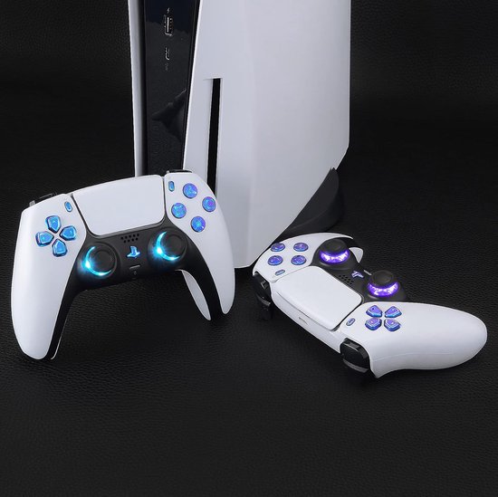 Verlichte Knoppen Controller - LED Knoppen Set - Gaming Personaliseren - 7 Kleuren 9 Modi - 10 g - Paars Blauw — afbeelding 4