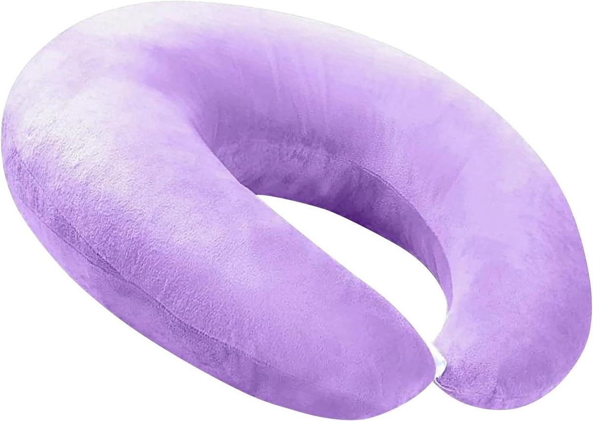Leeskussen met Armsteun - Gamen Kussen Ondersteuning - Ontspannen Zitten - Verstelbaar Ergonomisch - 68x50 cm - Paars