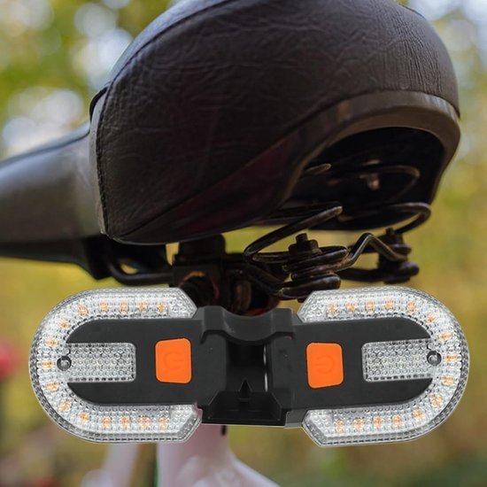 Fiets Knipperlicht - Scooter Richtingaanwijzer - Veilig Fietsen - Met Toeter - 20 x 15 x 6 cm - Zwart — afbeelding 3