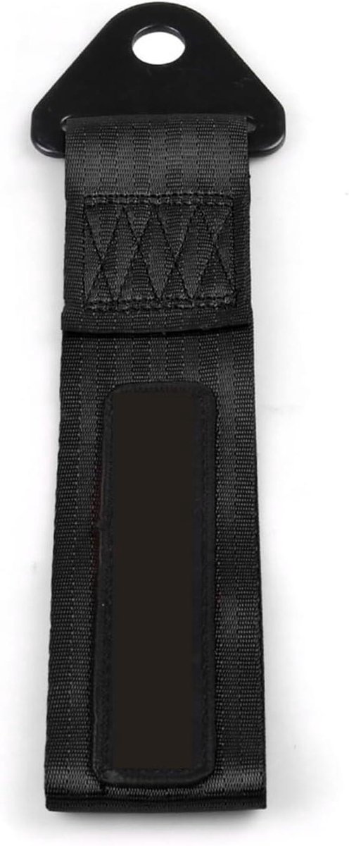 Sleepriem Racewagen - Trekhaken Haak - Voertuigen Slepen - Versterkt Nylon Materiaal - 49 mm Breedte - Zwart