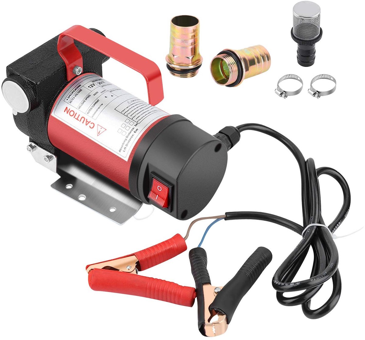 Dailygoody - DC 12V zelfaanzuigende pomp - olieafzuigpomp - krachtige 40L/min - compacte formaat - brandstofpomp - ideaal voor zware voertuigen - ge