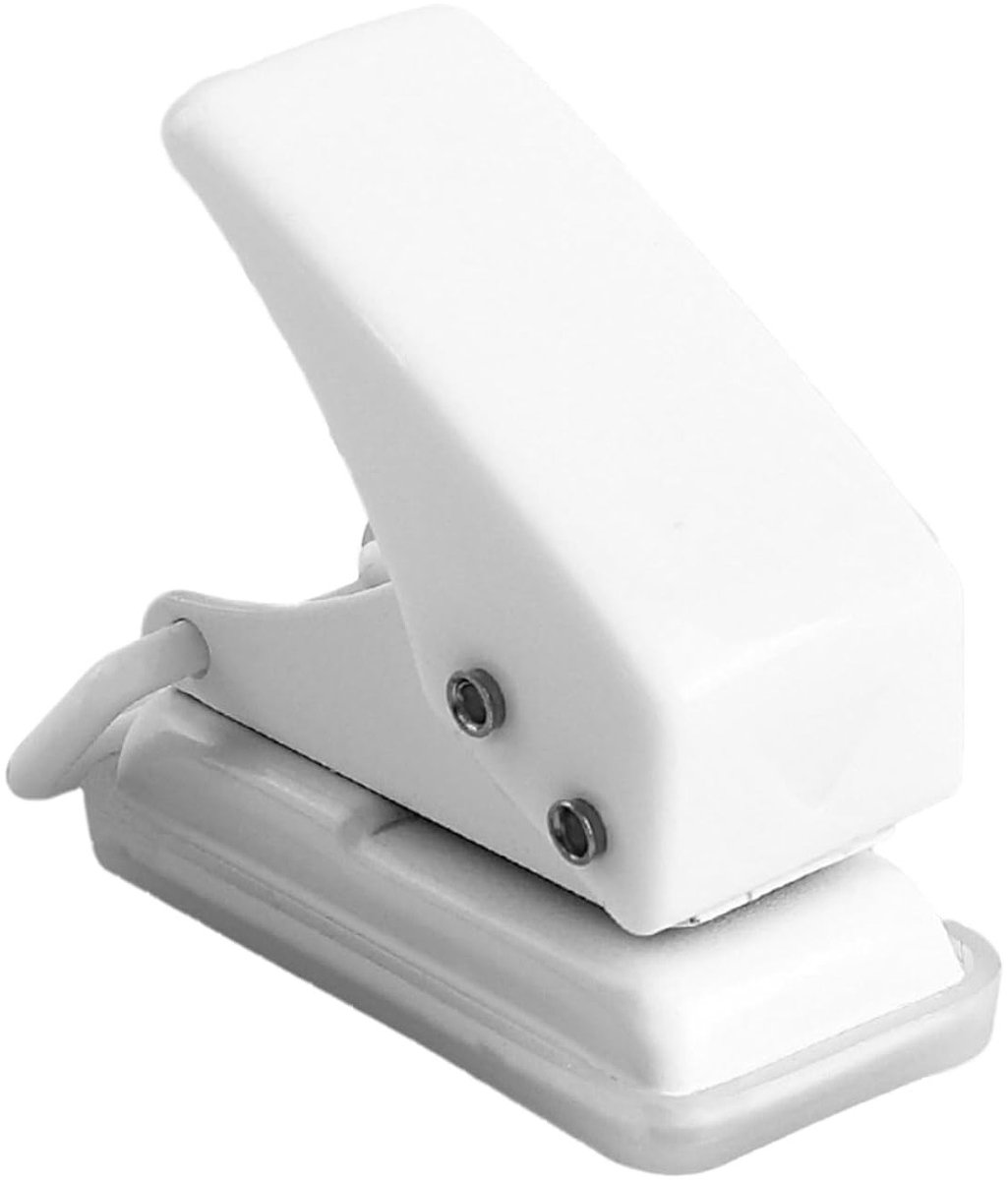 Perforator voor 10 vellen - Wit, 6 mm perforatie - Eenvoudig te reinigen - Handmatige zakperforator