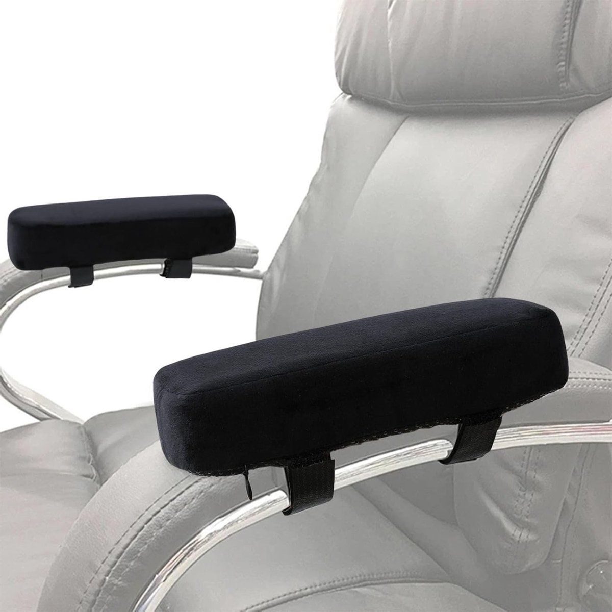 Verwijderbare Armleuning Kussen Set van 2, Antislip Geheugenfoam Kussens voor Kantoor en Gaming Stoelen, Comfort en Ondersteuning