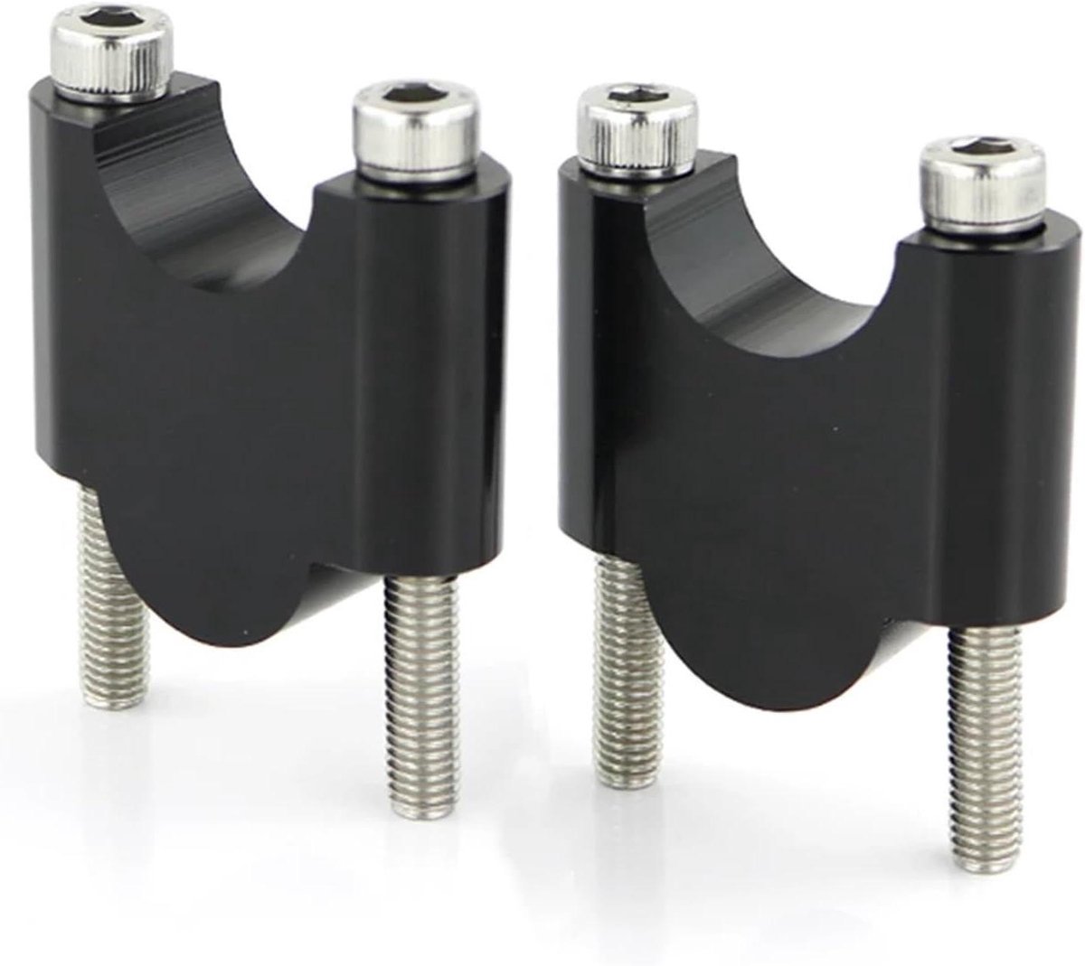 Stuurverhogers Motorfiets - Stuur Riser Montage - Comfortabeler Rijden - Universeel 22mm Compatibel - 40mm Hoogte - Zwart