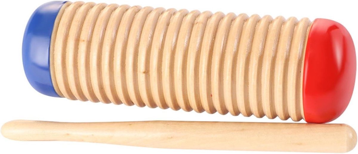 Houten Guiro Instrument - Klanksticks Muziekinstrument - Muziek Maken Leren - Duurzaam Hout Ontwerp - 14 cm - Niet gespecificeerd