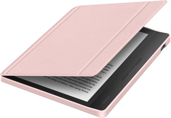Beschermhoes Kobo Libra - E-reader Cover - Lezen Beschermen - Afneembare Cover - 7 inch - Roze — afbeelding 5