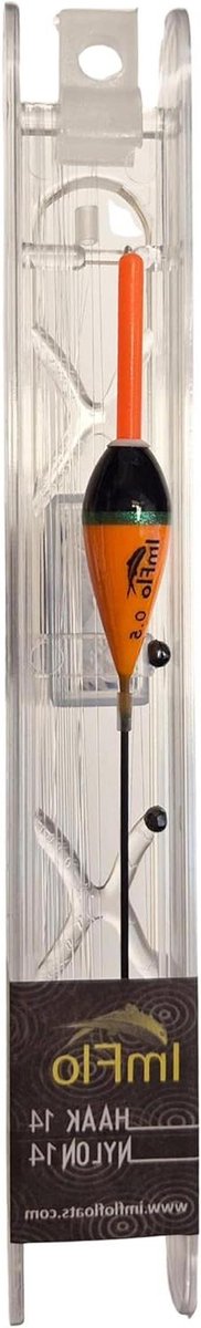 Witvistuigje Kant-en-klaar - Wedstrijdtuigje Vistuig - Witvis Vangen - Ultralicht Dobbertje - 05 gram 55 meter - Oranje Zwart