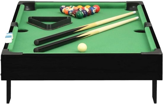 Mini Pool Tafel - Biljarttafel Speeltafel - Spelplezier Thuis - Draagbaar Compact Formaat - 92x52x19 cm - Zwart Groen van mini — afbeelding 5
