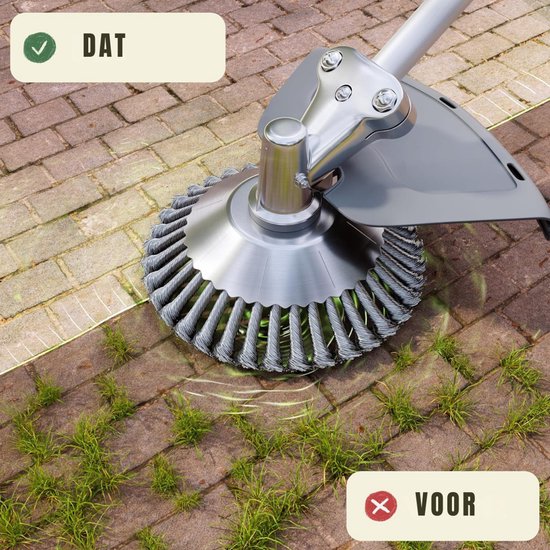 AHD® Onkruidborstel - Onkruidverwijderaars - Onkruidborstel Electrisch - Onkruidverwijderaar Elektrisch - Zilver - 7cm x 21cm x 13cm van Ahd — afbeelding 4