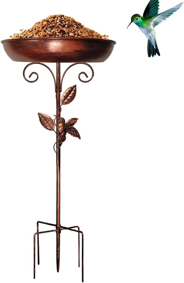 Badkuip Metaal - Waterbak Tuin - Decoratief Element - Roestbestendige Constructie - 26 x 26 x 10 cm - Enkel kenmerk