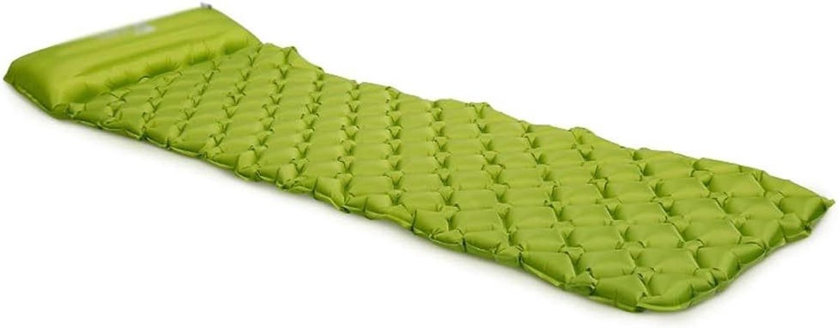 Kampeerluchtmat - Picknickmat Strandmat - Buiten Ontspannen - Ei-vormige Luchtkamer - 185 x 57 cm - Groen