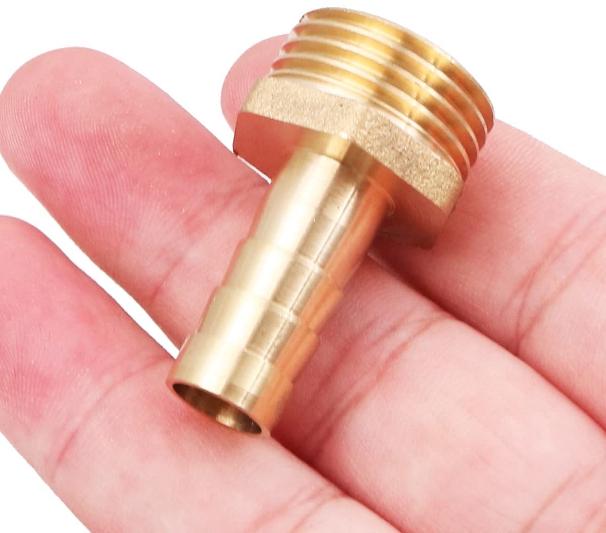 Dailygoods - Slang Pijp Connector - Messing - 10Pcs - 1/2 10mm - Slang Nozzle Adapter - Geschikt voor Vijver en Pool - Tuinaccessoire