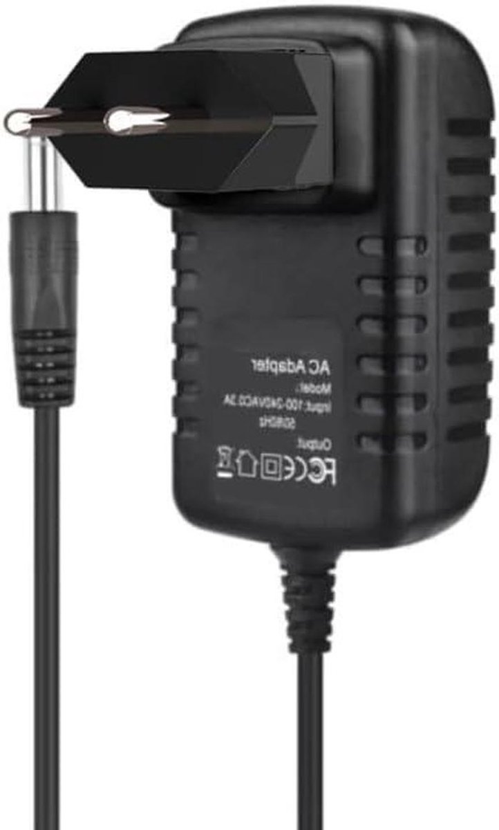 Adapter 12V 1A - Stroomvoorziening Oplader - Router Voeden - Overspanningsbeveiliging - 12V 1A - Zwart