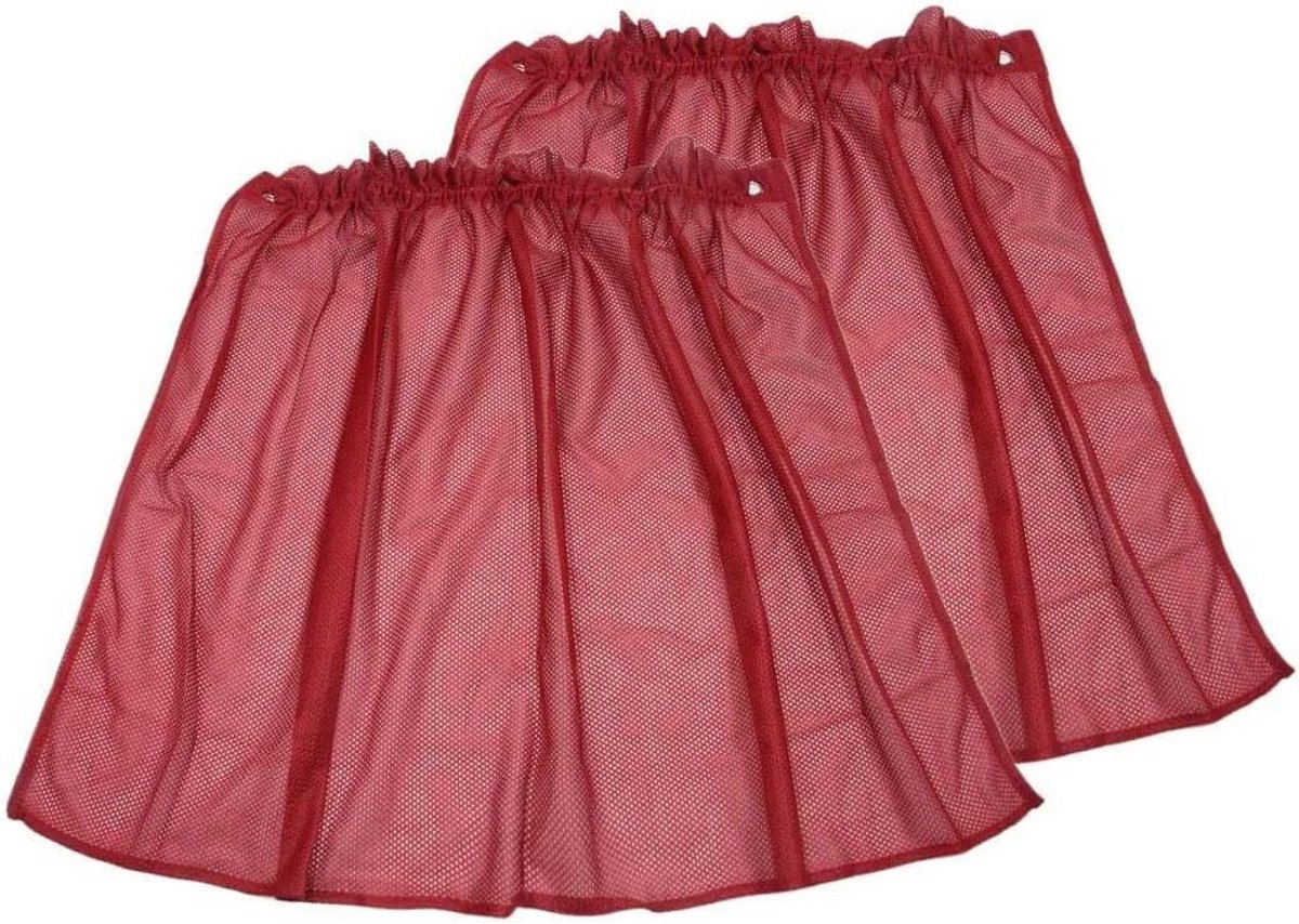 Auto Zonnescherm Gordijn - Zijruit Zonwering - Bescherming Tegen Zon - Ademend Nylon Materiaal - 47 x 70 cm - Rood